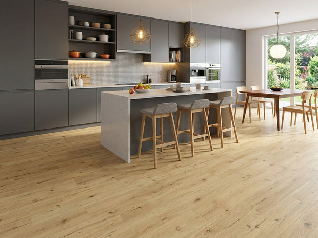 Stone Floor - Farmhouse Oak