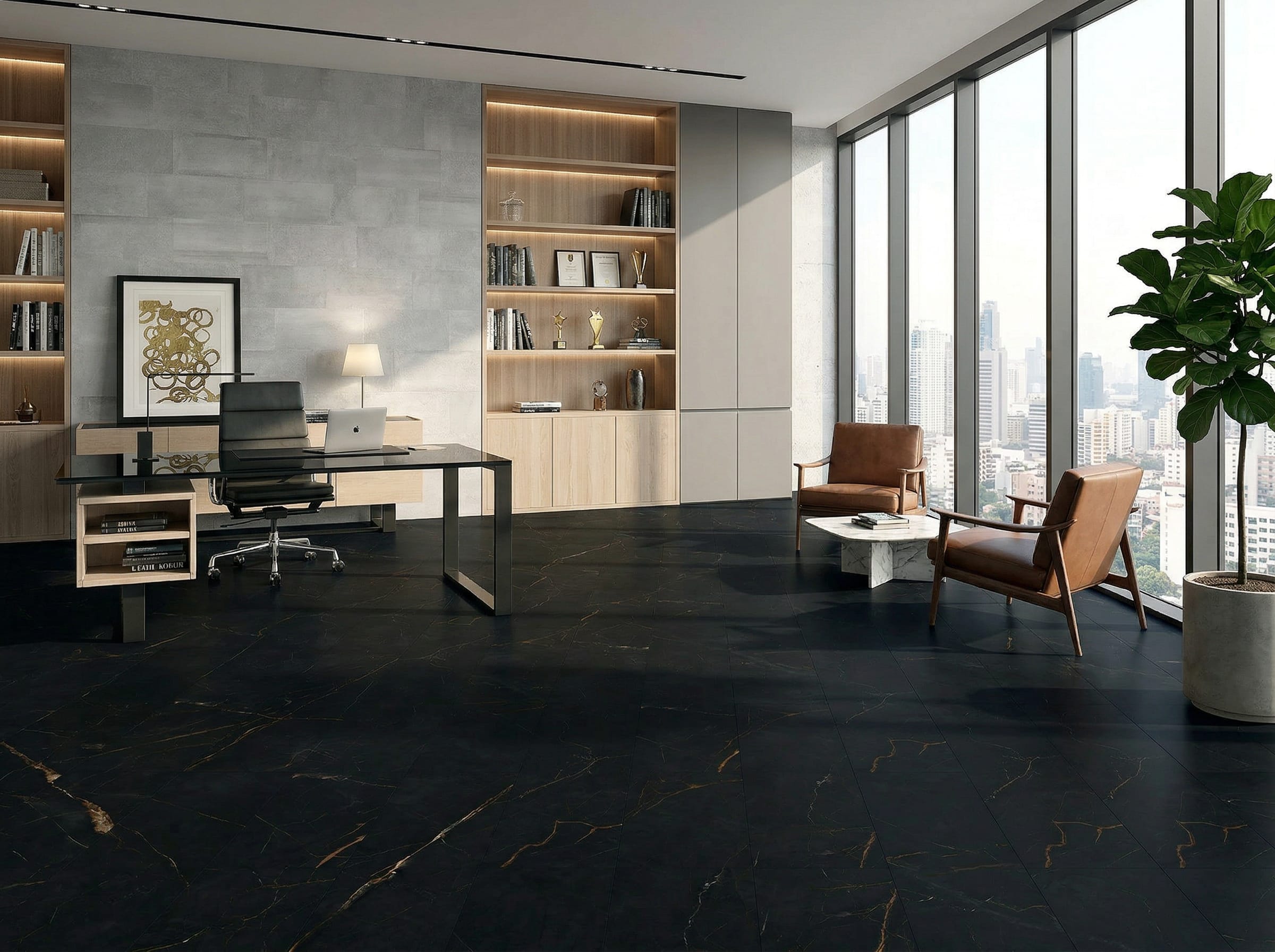 Stone Floor - Nero Black